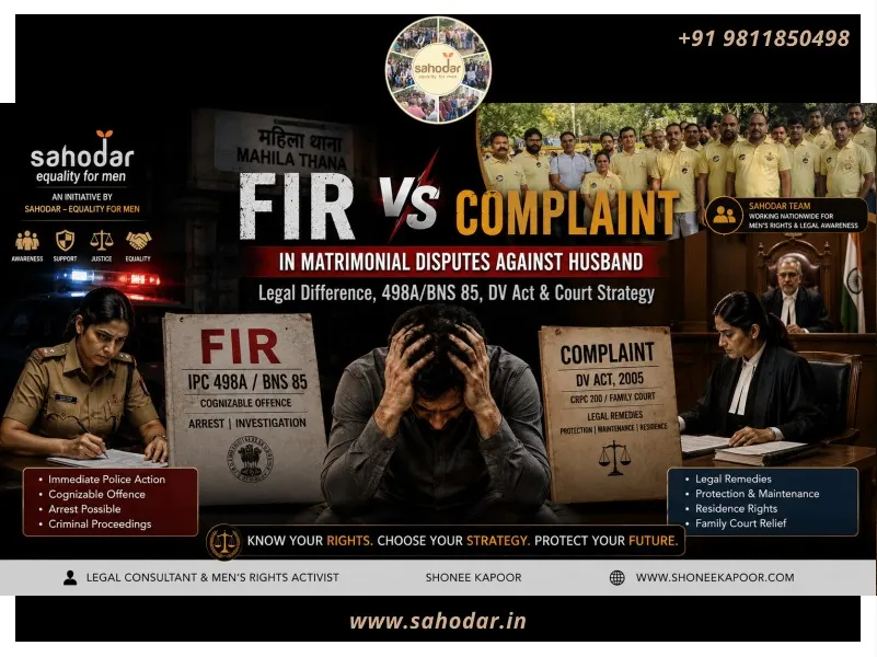 FIR vs Complaint in Matrimonial Disputes: Legal Difference Under BNSS, BNS 85/86 & DV Act Explained FIR vs Complaint in Matrimonial Disputes