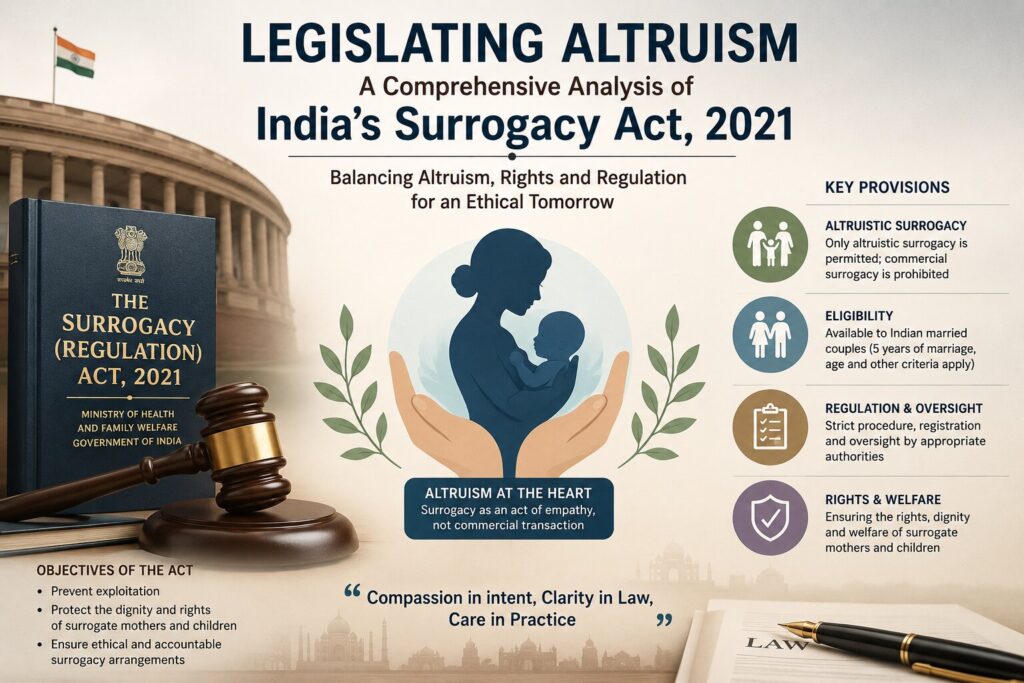 Legislating Altruism: A Comprehensive Analysis of India's Surrogacy Act, 2021