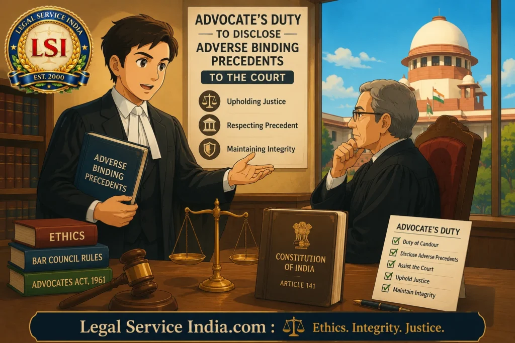 Advocate’s Duty To Disclose Adverse Binding Precedents To The Court In India