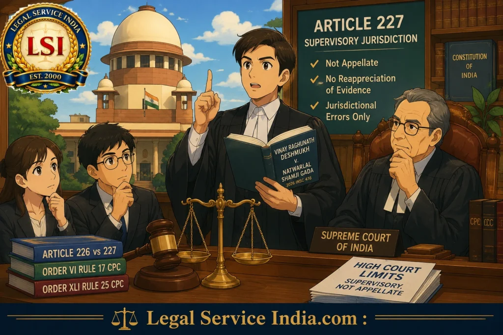 High Court Cannot Re-Appreciate Facts Under Article 227 of the