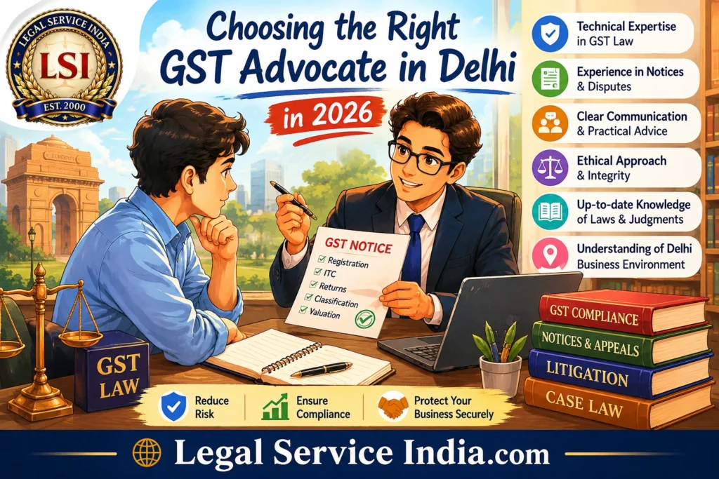 How to Choose the Best GST Advocate in Delhi in 2026 for Notices, Audits & Litigation GST Advocate in Delhi