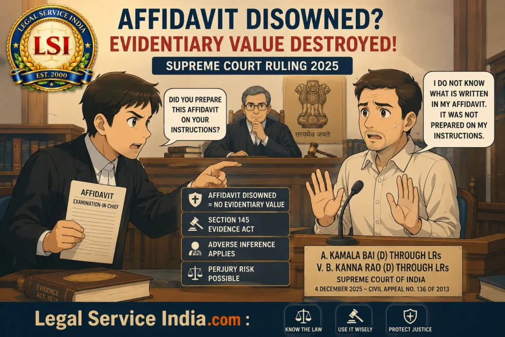 Affidavit Filed as Examination-in-Chief Becomes Legally Dead If Witness Disowns It: Supreme Court's 2025 Landmark Ruling