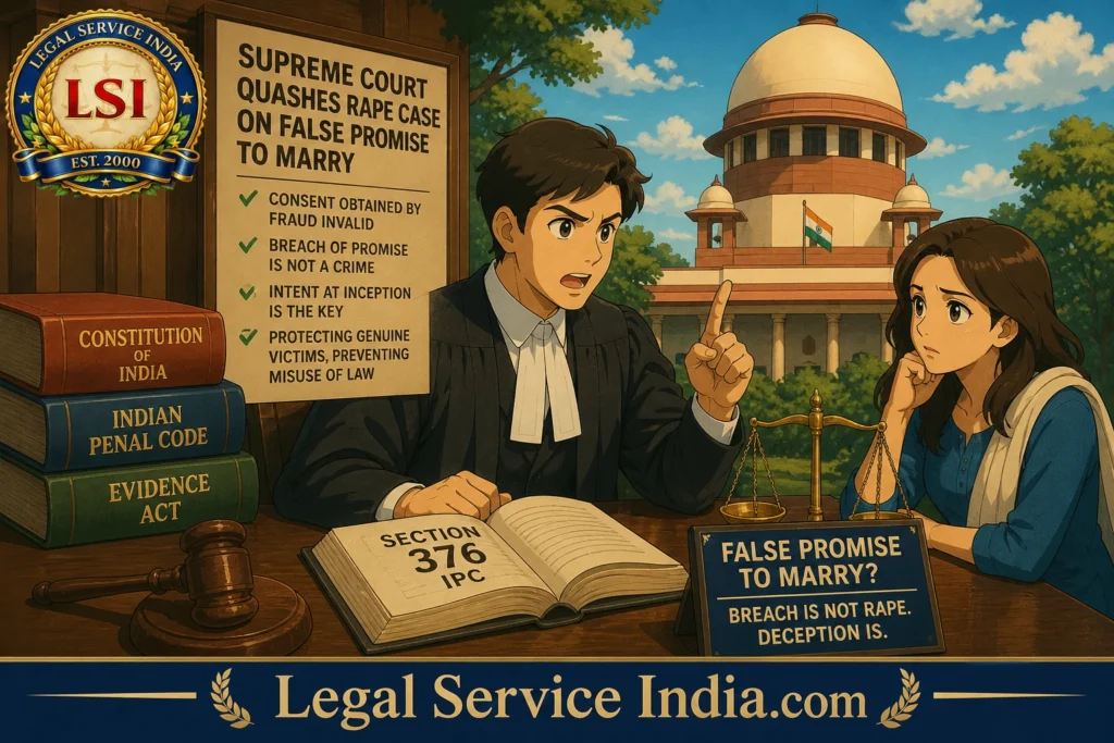 False Promise to Marry Rape Case Quashed: Supreme Court Clarifies Consent Under Section 376 IPC