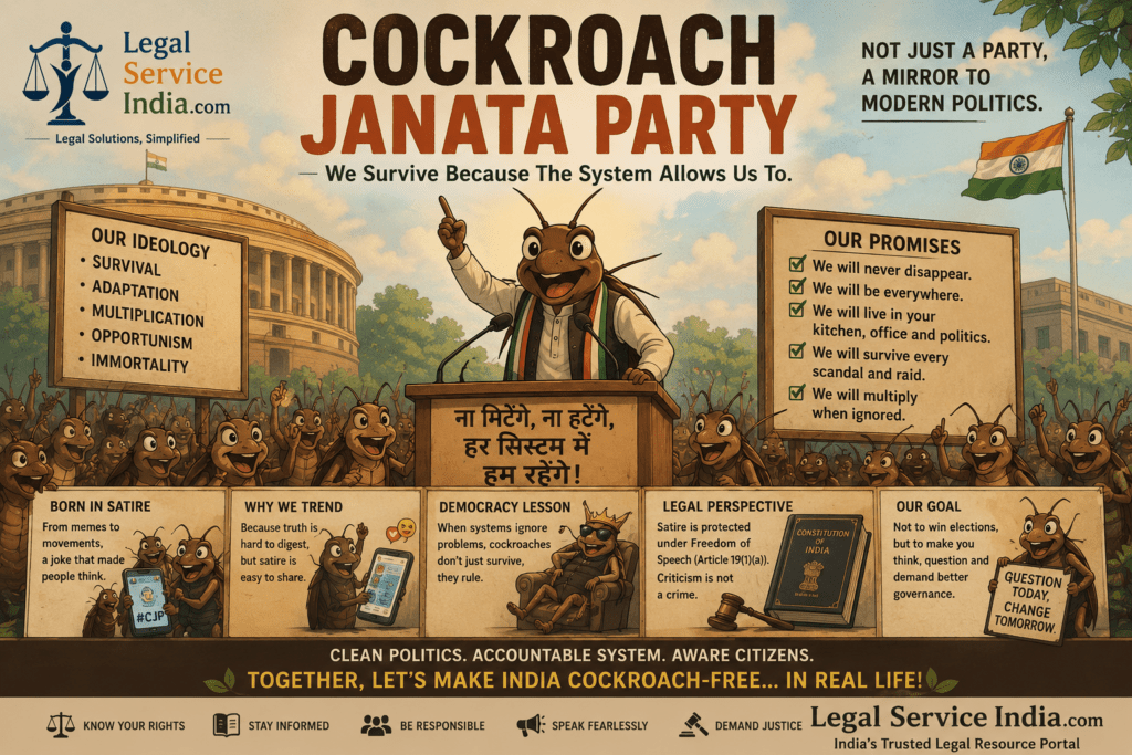 Cockroach Janata Party: The Viral Political Satire Explained With Legal Perspective