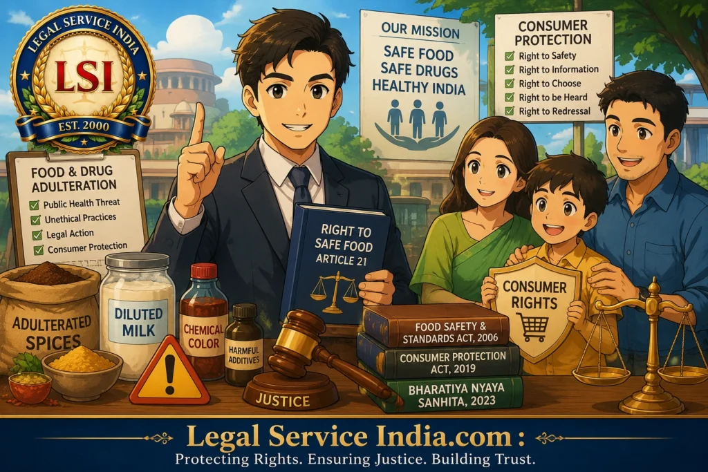 Food and Drug Adulteration in India: Laws, Consumer Rights, FSSAI Regulations & Legal Remedies Food and Drug Adulteration in India