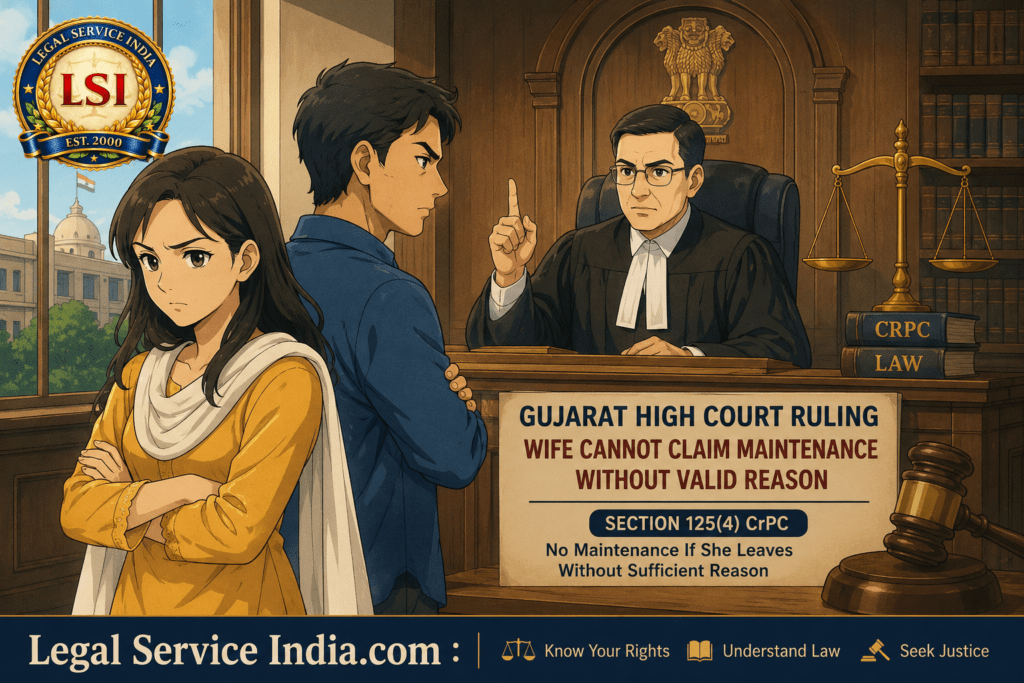 No Maintenance To The Wife Who Leaves Husband Without Valid Reason: Gujarat High Court Gujarat High Court maintenance case
