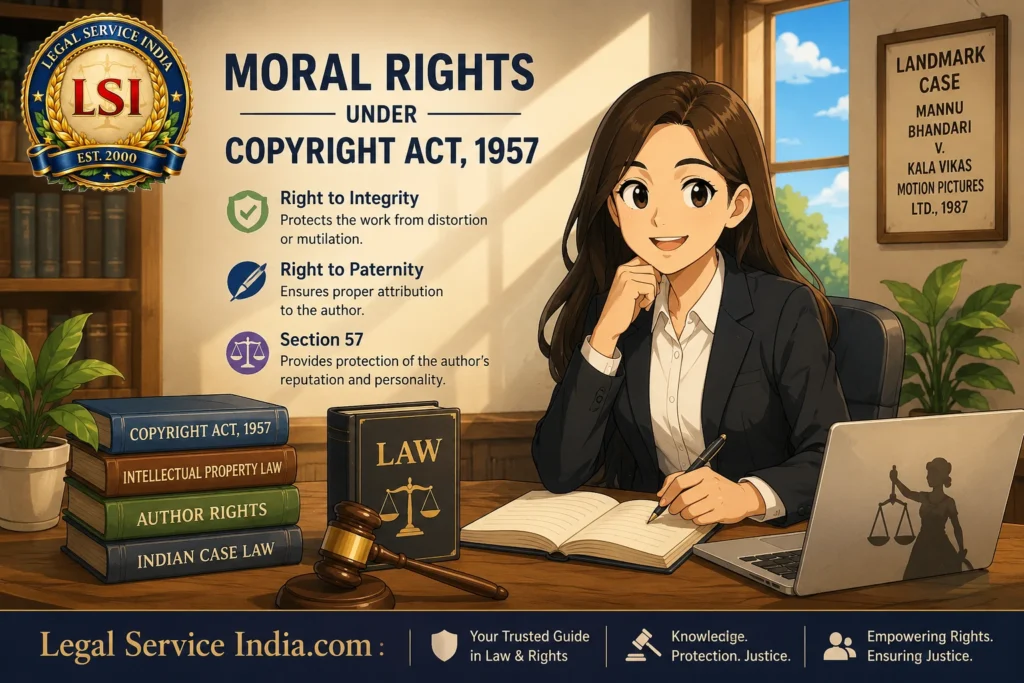 Protection of moral rights under the Copyright Act, 1957 Moral Rights Under Copyright Act 1957