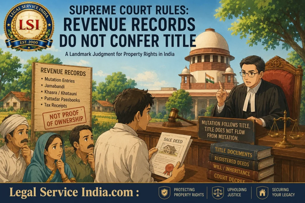 Supreme Court Rules Revenue Records Do Not Confer Title