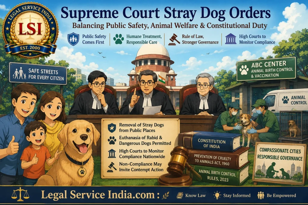 Supreme Court Stray Dog Judgement 2026: Euthanasia, Public Safety & Constitutional Balance Explained Supreme Court Stray Dog Judgment 2026
