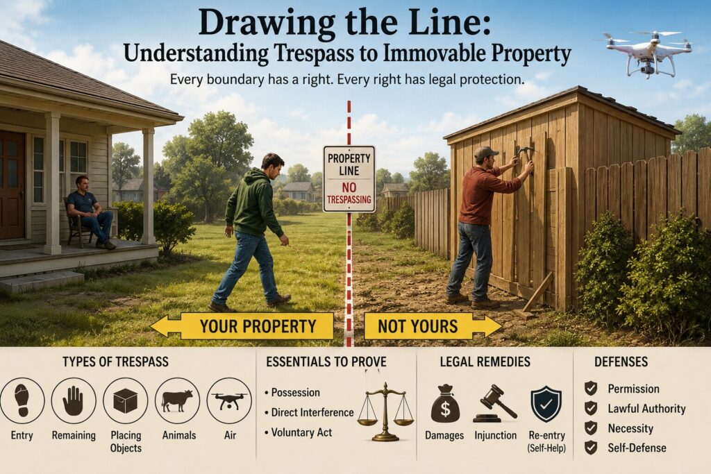Drawing the Line: Understanding Trespass to Immovable Property Drawing the Line: Understanding Trespass to Immovable Property