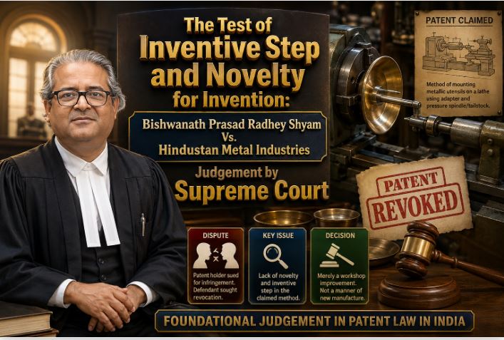 The Test of Inventive Step and Novelty for Invention: Bishwanath Prasad Radhey Shyam Vs. Hindustan Metal Industries Judgement by Supreme Court Bishwanath Prasad Radhey Shyam vs Hindustan Metal Industries