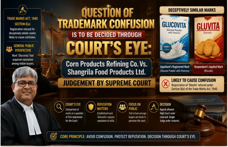 Question of Trademark Confusion Must Be Decided Through the Court’s Eye: Supreme Court’s Landmark Ruling in Corn Products Refining Co. vs. Shangrila Food Products Ltd. Trademark Confusion