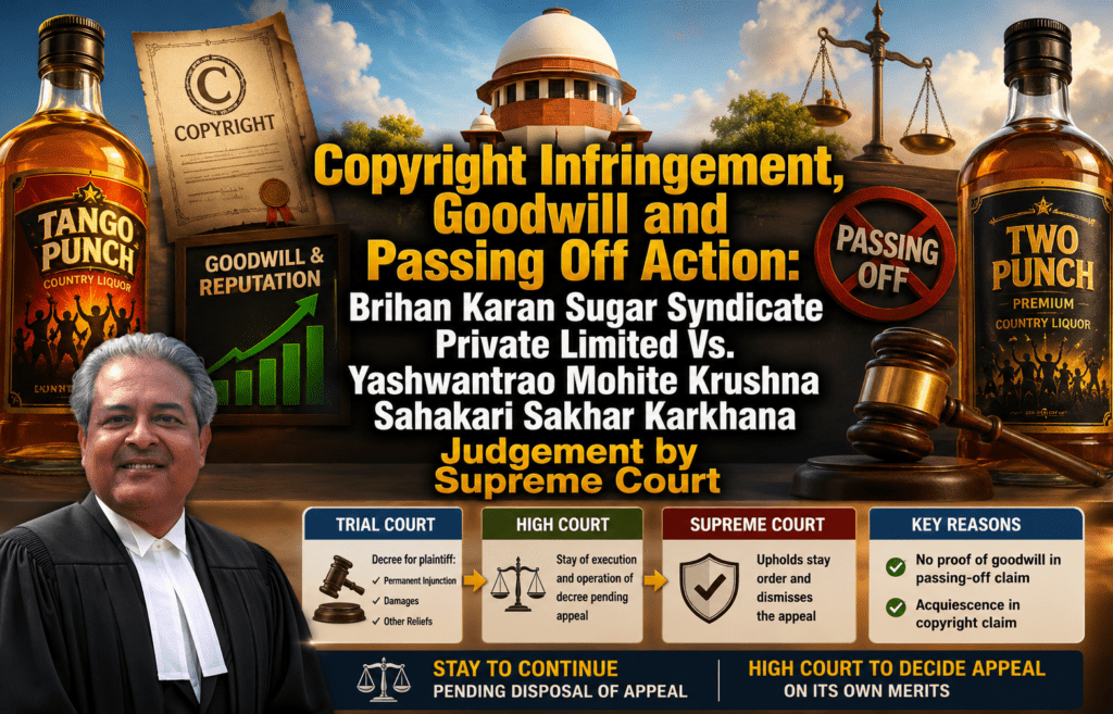 Supreme Court on Stay of Decree After Trial: Copyright Infringement, Passing-Off, Acquiescence & Advocate Conduct Explained Stay of Decree Pending Appeal