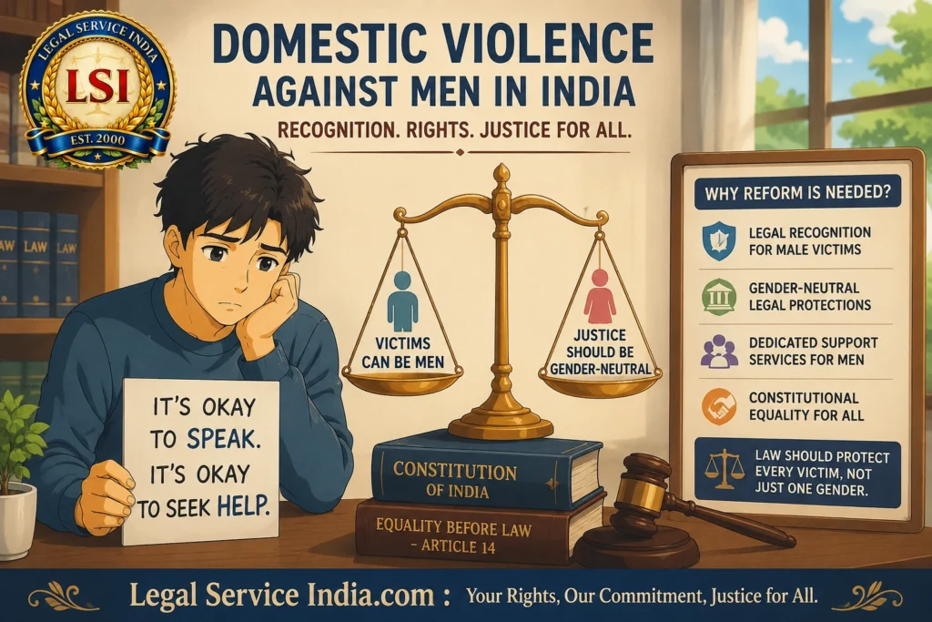 Gender Blindness In Gender Justice: Domestic Violence Against Men In India Domestic Violence Against Men in India