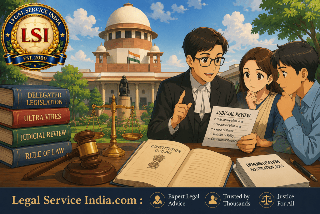 Judicial Control of Delegated Legislation in India: Ultra Vires, Judicial Review & the Demonetisation Case Judicial Control of Delegated Legislation in India