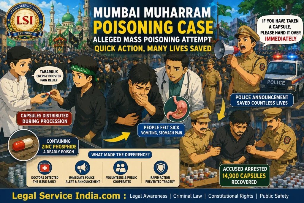 Mumbai Muharram Poisoning Case Legal Analysis