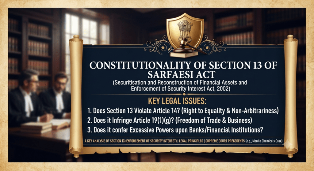 Constitutionality of Section 13 of the SARFAESI Act