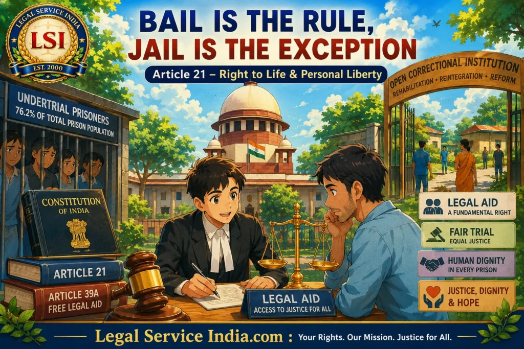 Bail Jurisprudence in India: Article 21, Legal Aid, Undertrial Prisoners & the Constitutional Right to Liberty Bail Jurisprudence in India