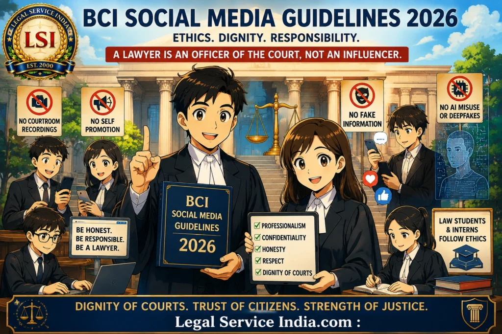 BCI Social Media Guidelines 2026 Explained: What Every Lawyer, Law Student & Intern Must Know BCI Social Media Guidelines 2026