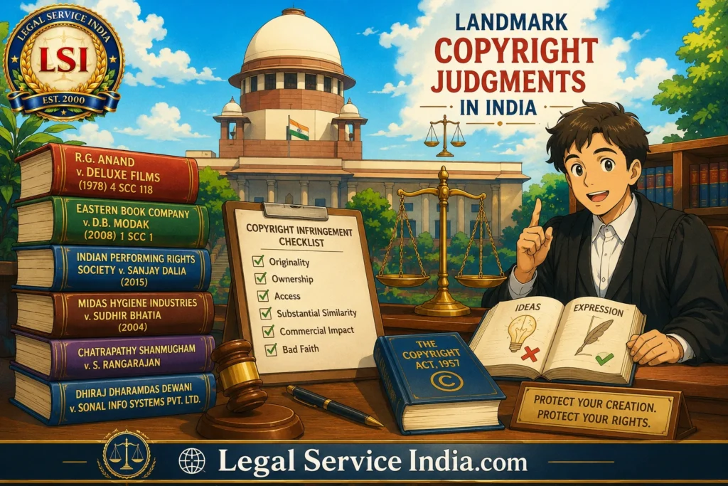 Landmark Copyright Judgements in India: Supreme Court & High Court Cases Every Copyright Owner Must Know Landmark Copyright Judgments in India