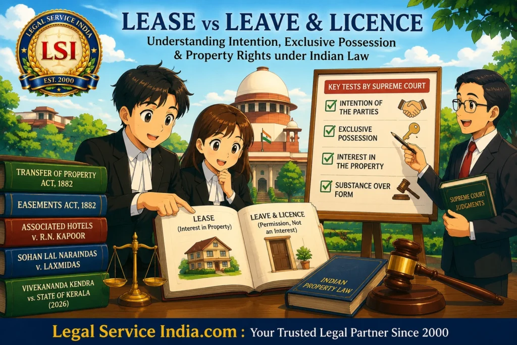 Lease vs Leave and Licence in India