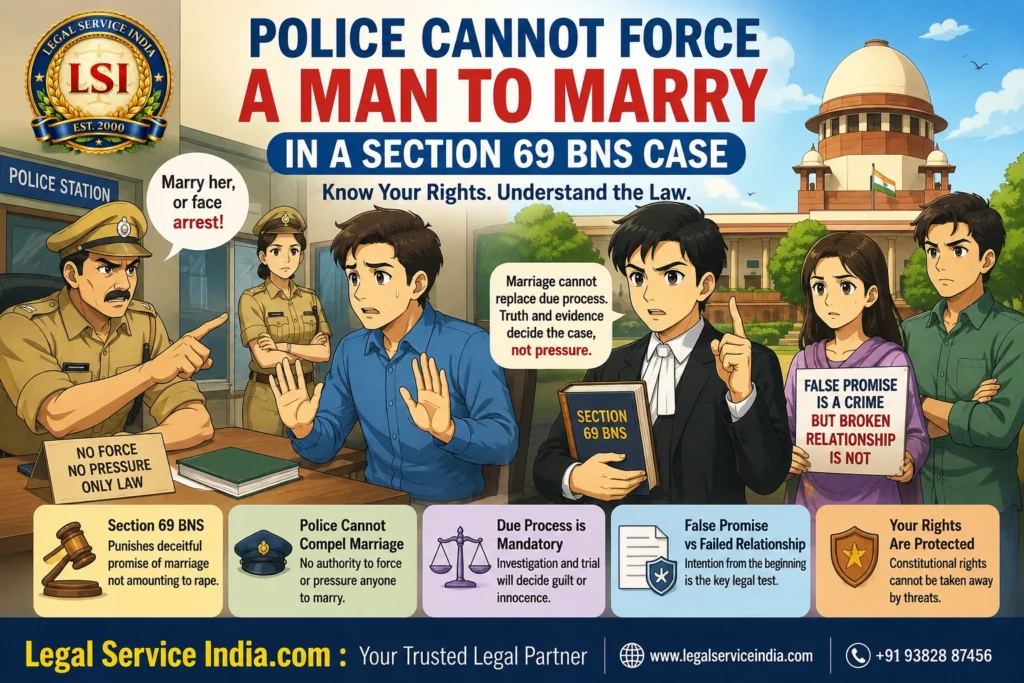 Can Police Force a Man to Marry Under Section 69 BNS? Supreme Court Law Explained (2026 Guide) Police Cannot Force Marriage under Section 69 BNS