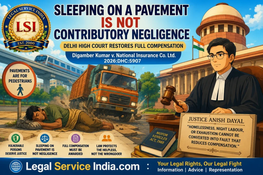 Sleeping On The Pavement Is Not Contributory Negligence Sleeping on a Pavement Is Not Contributory Negligence