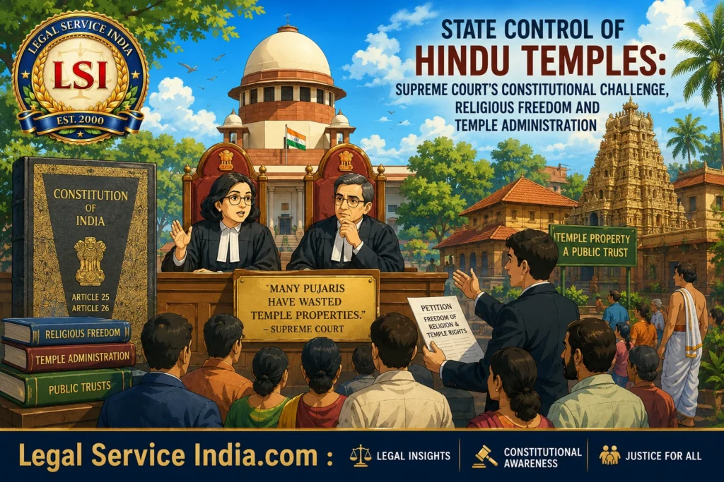 State Control of Hindu Temples: Supreme Court Examines Articles 25 & 26, HR&CE Laws and Religious Freedom State Control of Hindu Temples