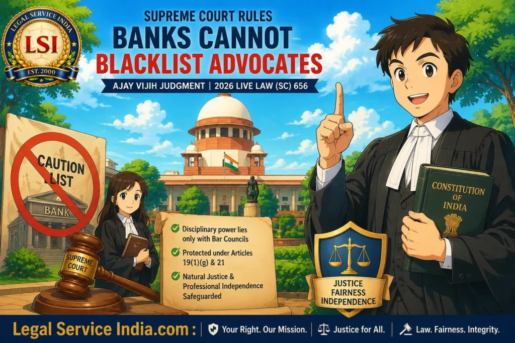 Supreme Court: Banks Cannot Blacklist Advocates | Ajay Vijh Judgment Explained, Bar Council Powers & Constitutional Impact Supreme Court banks cannot blacklist advocates