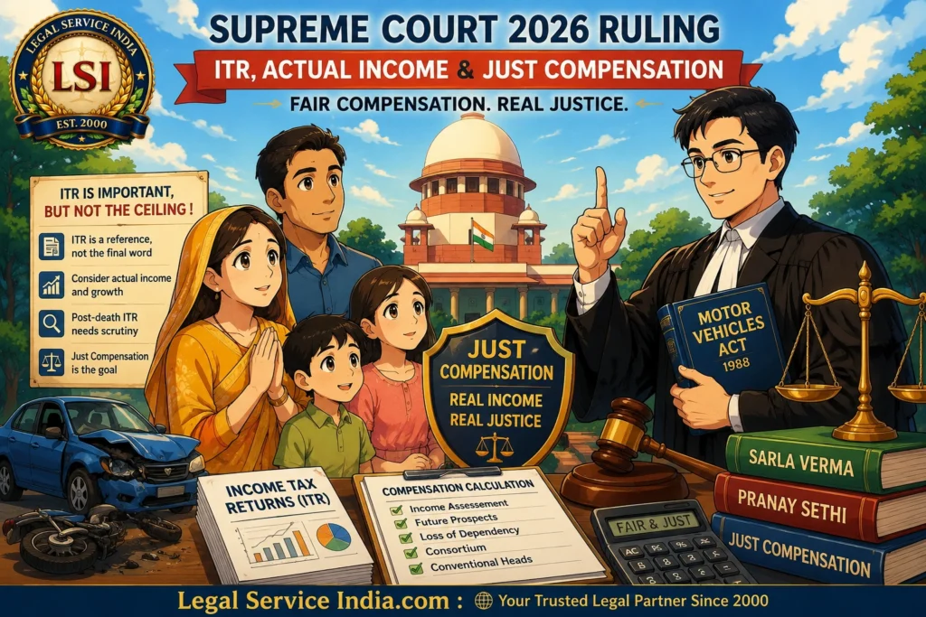 Supreme Court on ITR & Motor Accident Compensation (2026): Rashmirekha Tripathy Judgment Explained | Just Compensation vs Actual Income Supreme Court ITR Motor Accident Compensation
