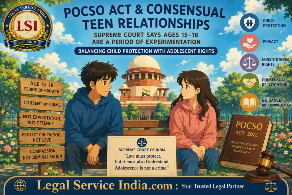POCSO Act Consensual Teen Relationships: Supreme Court’s Landmark Observations Explained POCSO Act consensual teen relationships