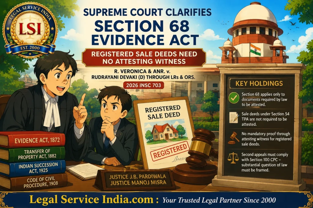 Section 68 Evidence Act registered sale deed