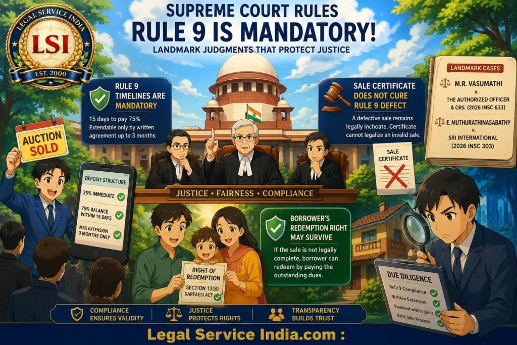 Rule 9 SARFAESI Supreme Court Judgment
