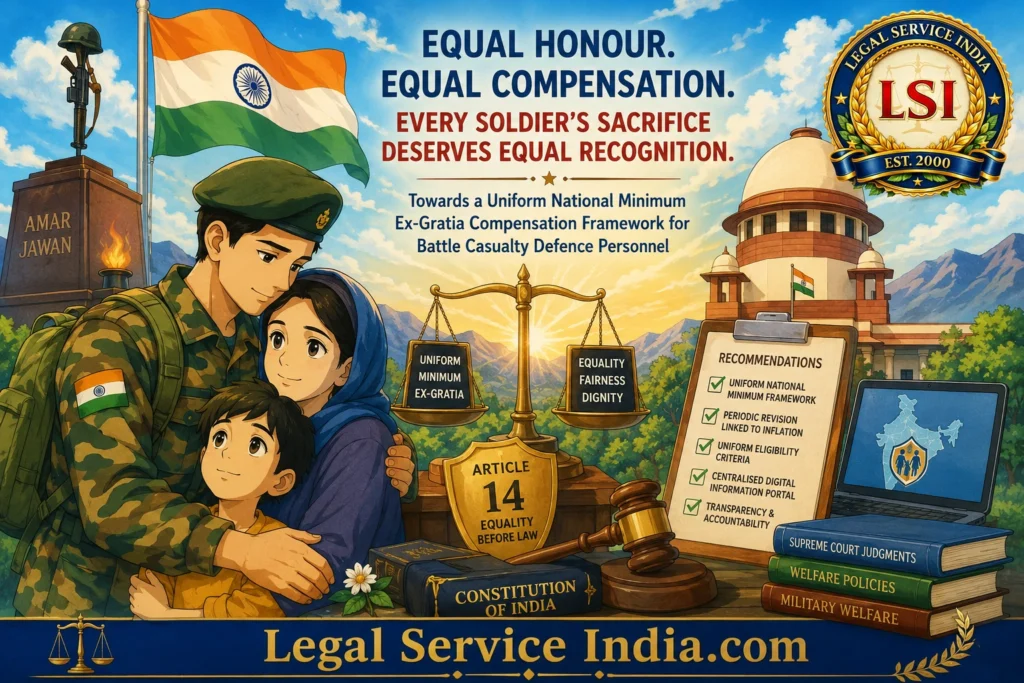 Uniform National Minimum Ex-Gratia Compensation for Battle Casualty Defence Personnel Under Article 14: Constitutional Analysis Uniform National Minimum Ex-Gratia Compensation