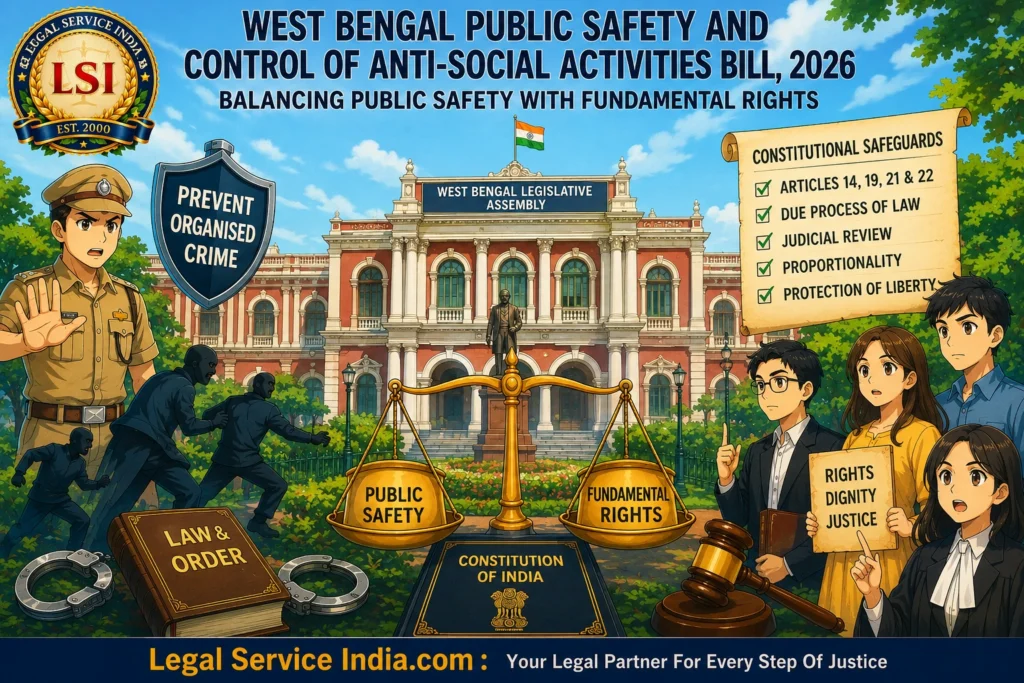 West Bengal Public Safety and Control of Anti-Social Activities Bill 2026