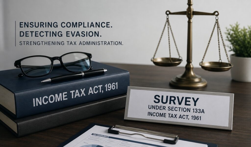 Survey under Section 133A of the Income Tax Act