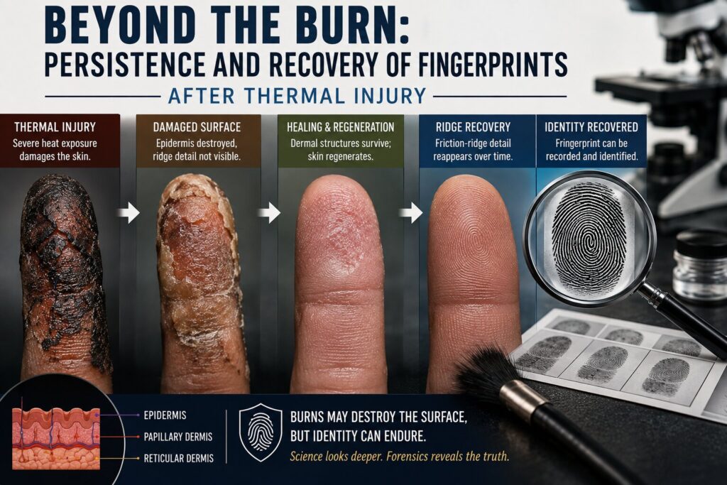 fingerprints burned remains
