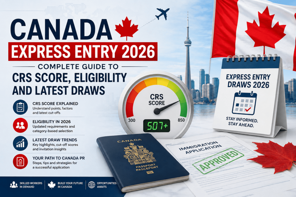 Canada Express Entry 2026: Complete Guide to CRS Score, Eligibility and Latest Draws Canada Express Entry 2026