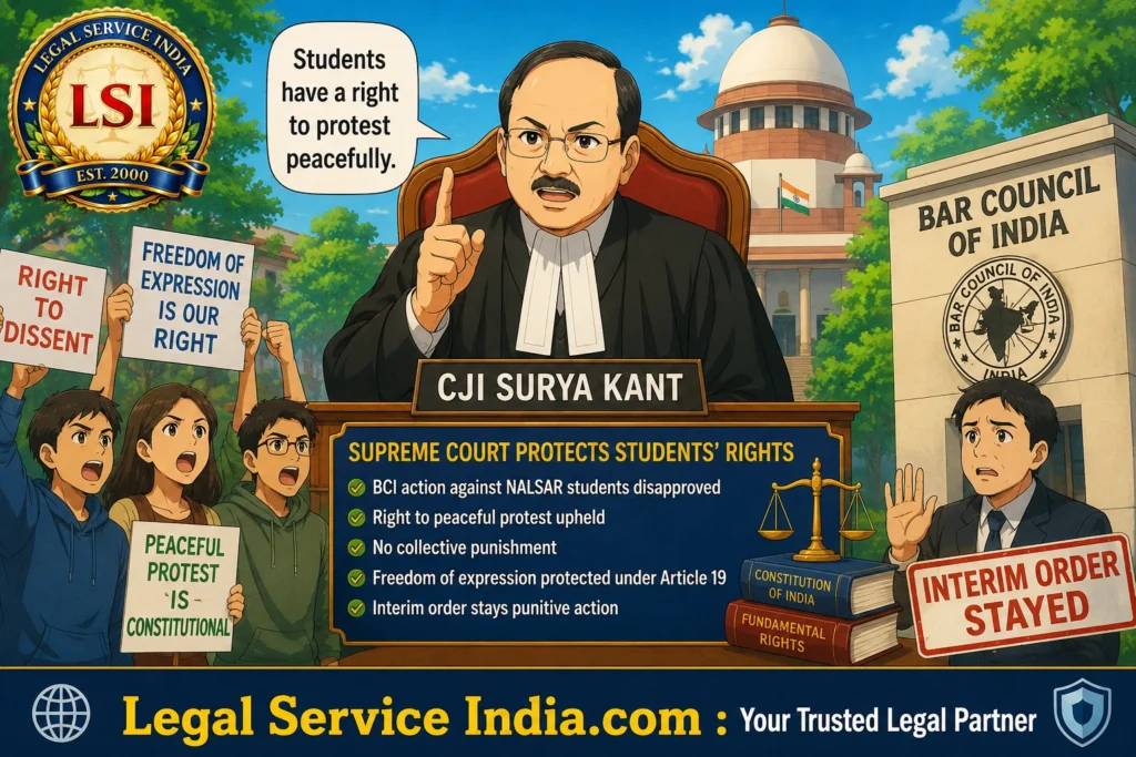 CJI Surya Kant Disapproves BCI Action Against NALSAR Students, Upholds Right To Protest CJI Surya Kant NALSAR students right to protest