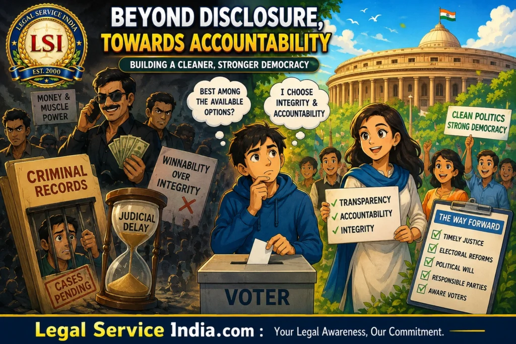 Criminalisation of Politics in India: Why Disclosure Alone Is Not Enough Criminalisation of Politics in India