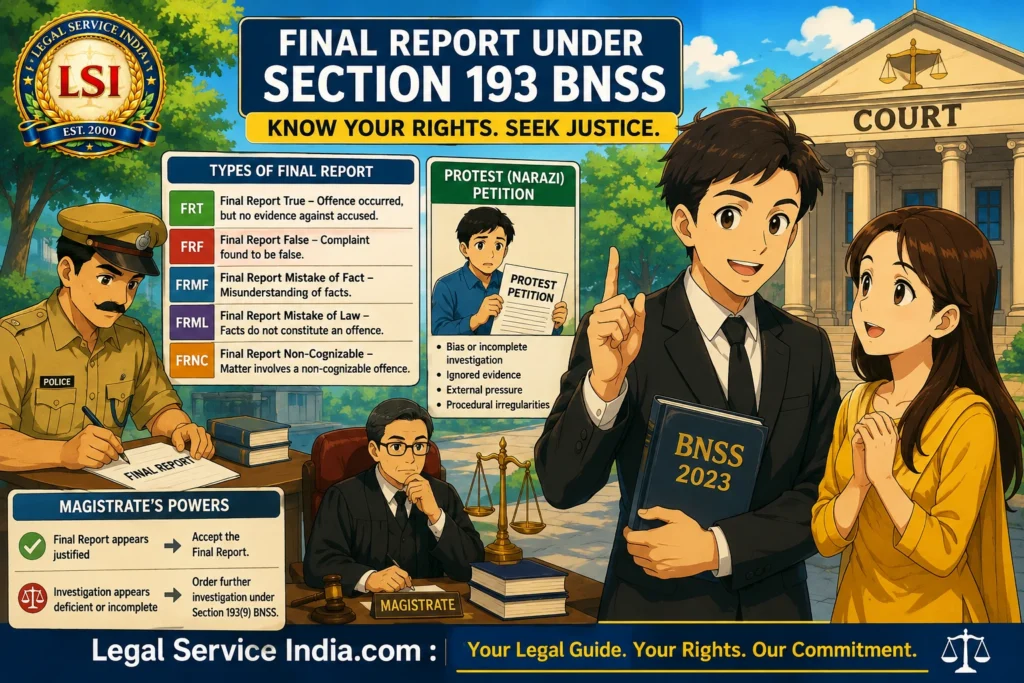 Final Report and Right of Protest Petition under BNSS Final Report under Section 193 BNSS