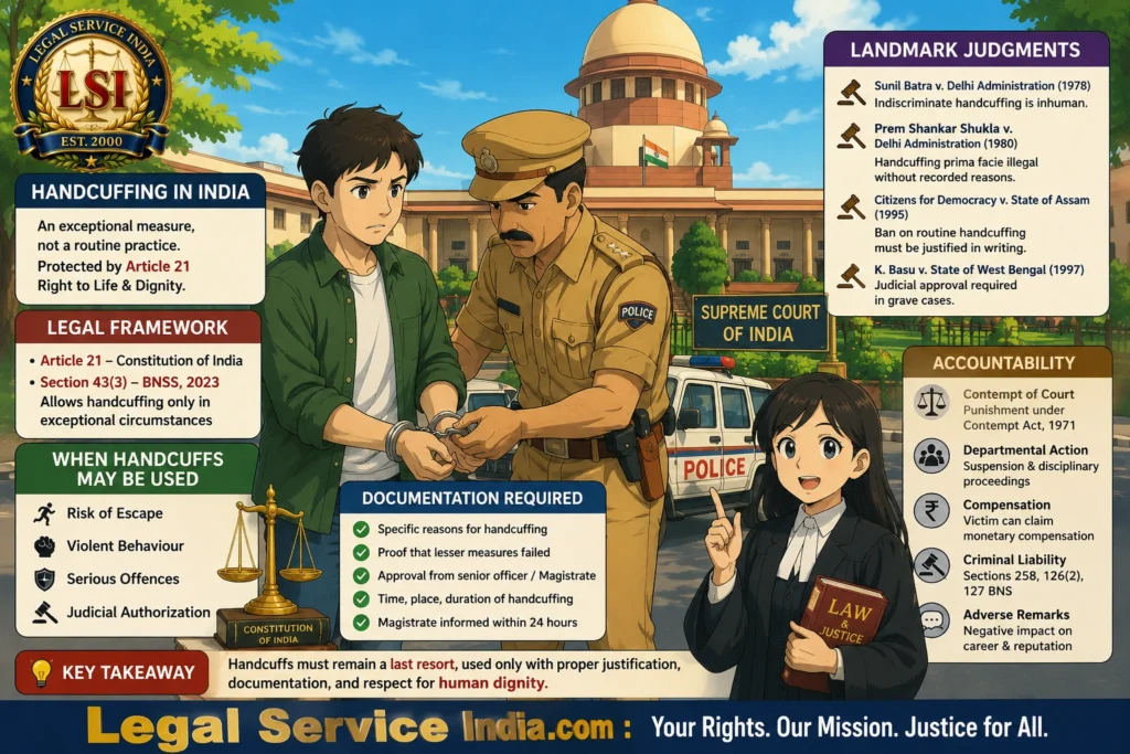Handcuffing in India