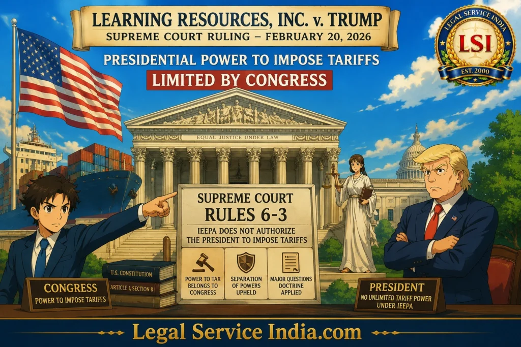 Learning Resources v. Trump: Supreme Court Limits Presidential Tariff Power Under IEEPA Learning Resources Inc. v. Trump