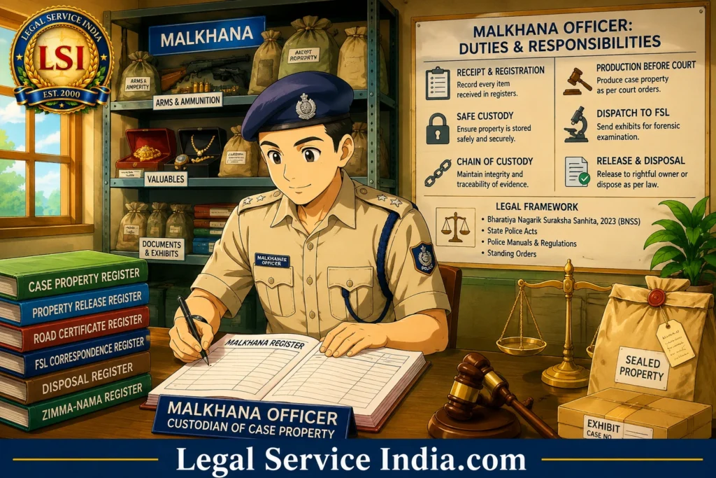 The Malkhana Officer: Guardian of Case Property and Evidence Malkhana Officer