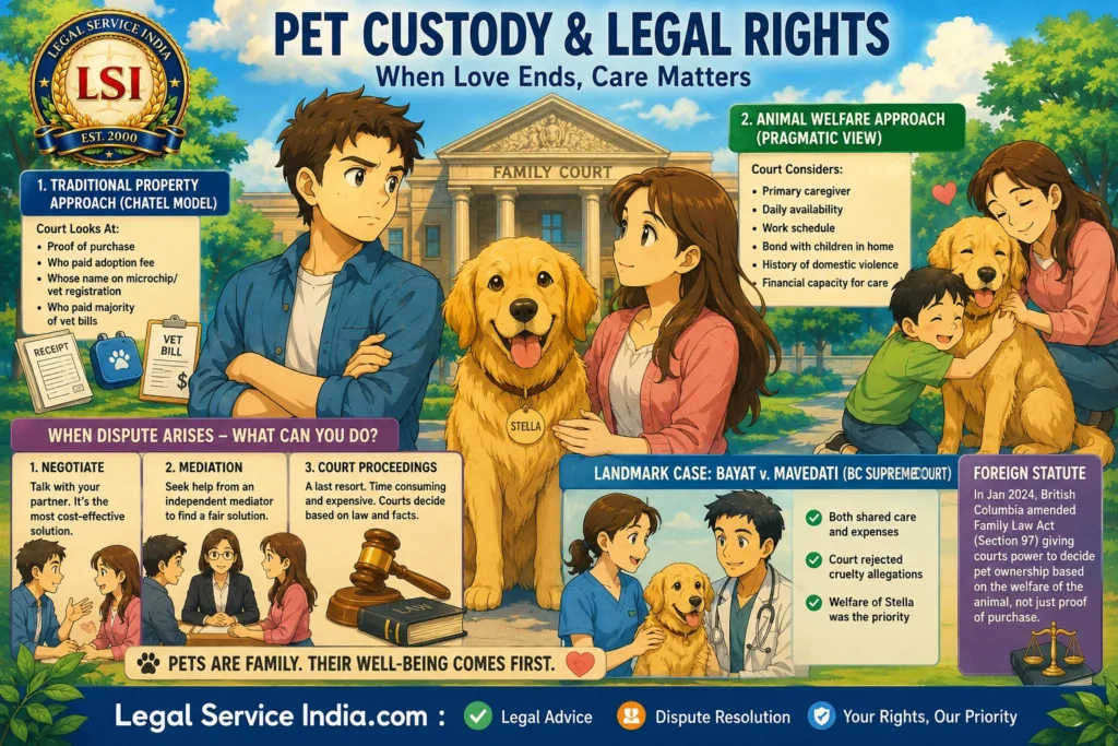 How courts treat pets after marriage breakdown or break-up pet custody after breakup