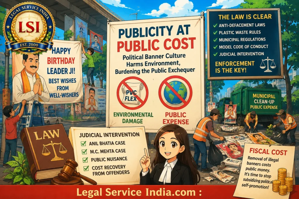 Political Banner Culture in India: Environmental Damage, Public Cost & Legal Issues political banner culture in India