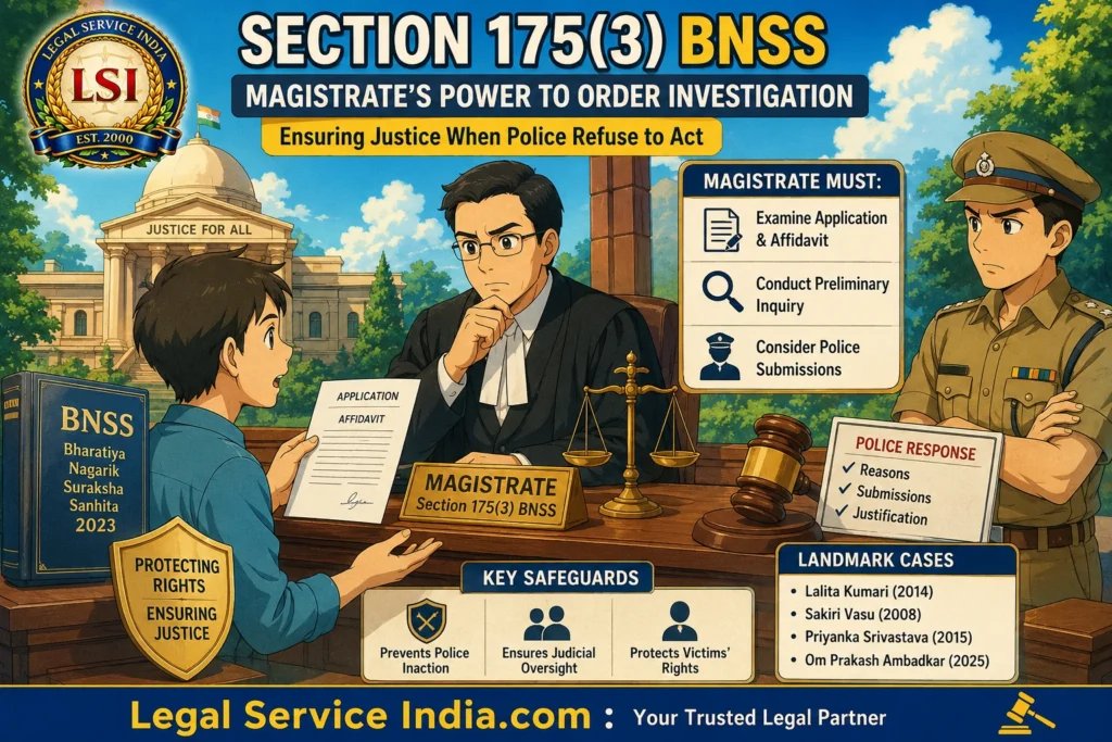 Registration of FIR on the Order of the Magistrate or Judge: A BNSS Perspective Section 175(3) BNSS