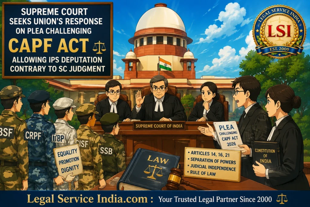 Supreme Court Examines CAPF Act 2026: Can Parliament Override Its Own Judgement on IPS Deputation? CAPF Act 2026 Challenge