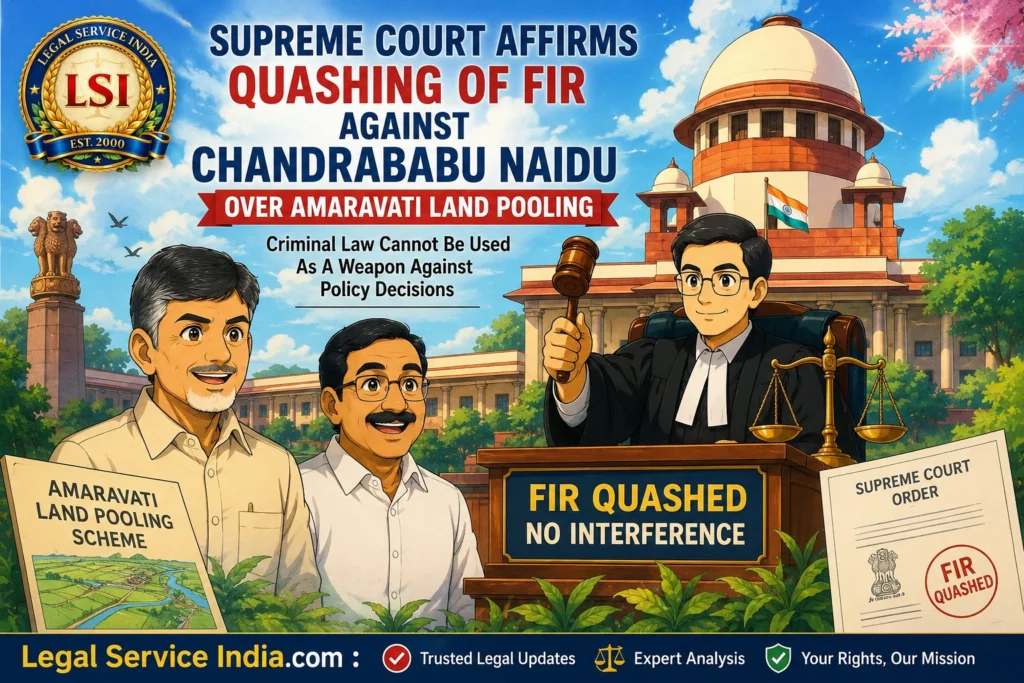 Supreme Court Affirms Quashing of FIR Against Chandrababu Naidu Over Amaravati Land Pooling Supreme Court Chandrababu Naidu FIR quashing