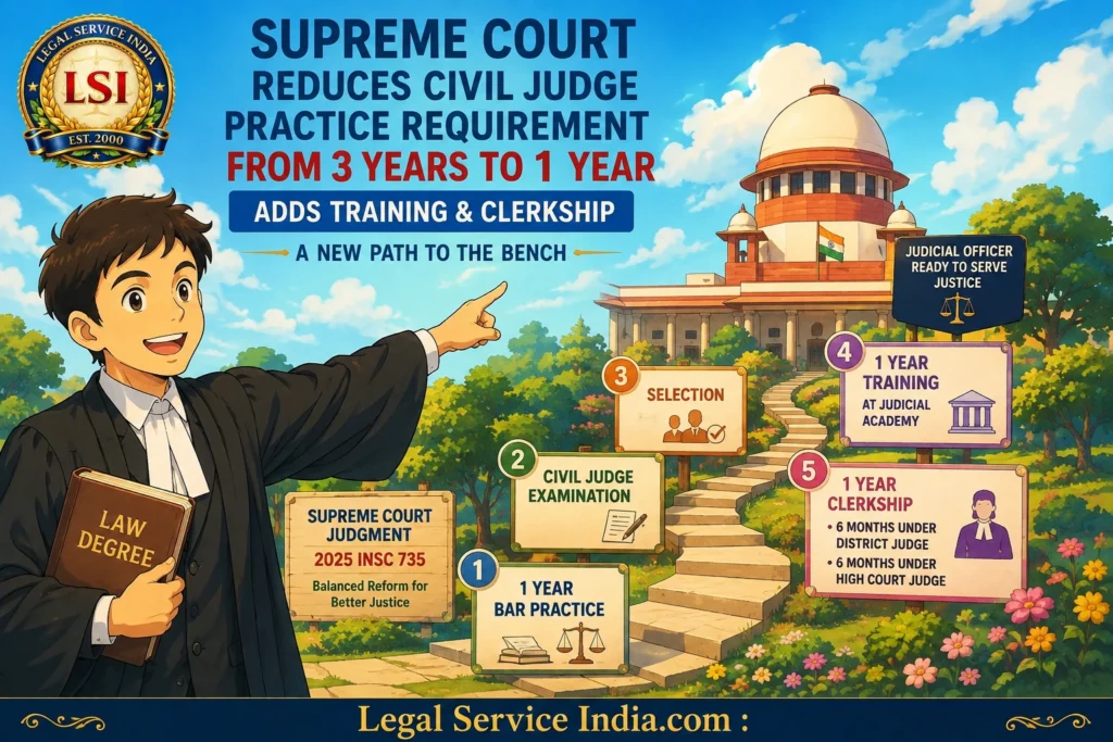 Supreme Court Reduces Civil Judge Practice Requirement to 1 Year: New Training & Clerkship Rules Supreme Court civil judge practice requirement 1 year